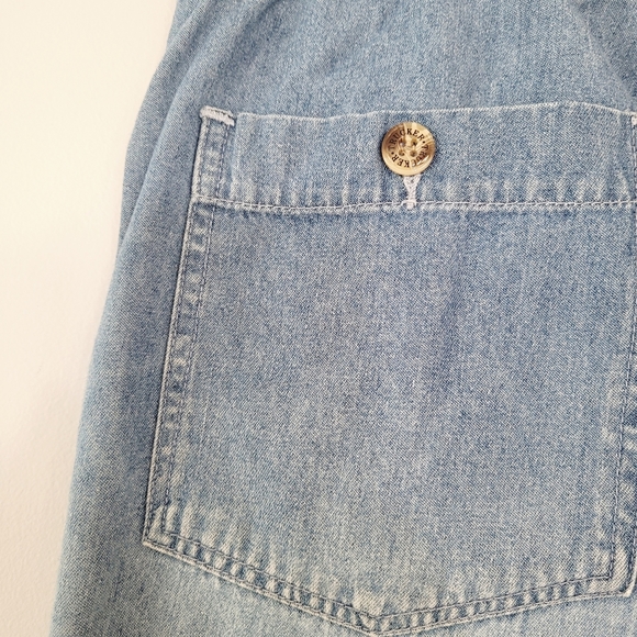 Vintage High Rise Lightweight Medium Wash Denim Straight Leg Cropped Jeans - Picture 7 of 8